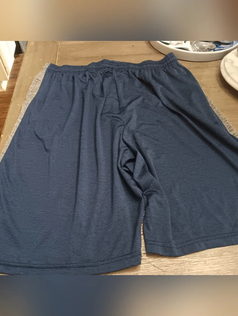 Men's Size 4XL, Essential Navy Blue Elastic Waist Athletic Shorts